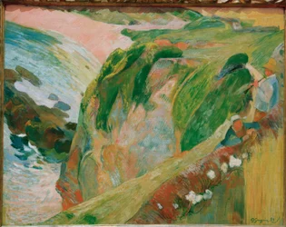 Herder fluitspeler op de kliffen